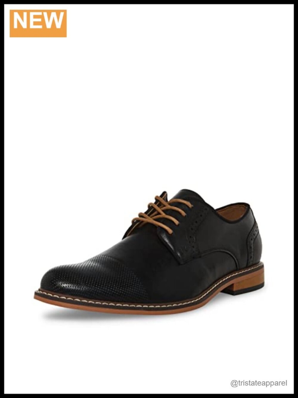 Men's Oxford Dress Shoes Lace-Up Perforated Cap Toe Synthetic Business